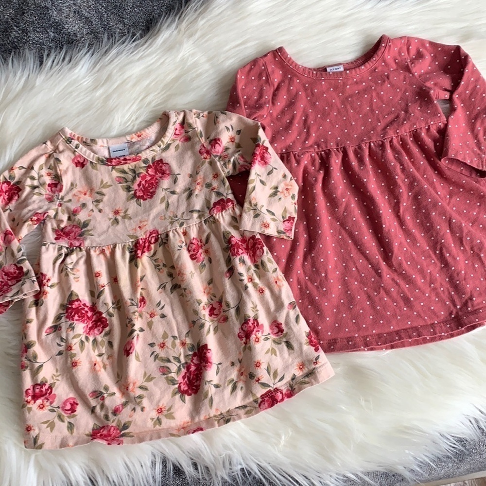 2 old navy tunic tops/dresses 6-12 months
